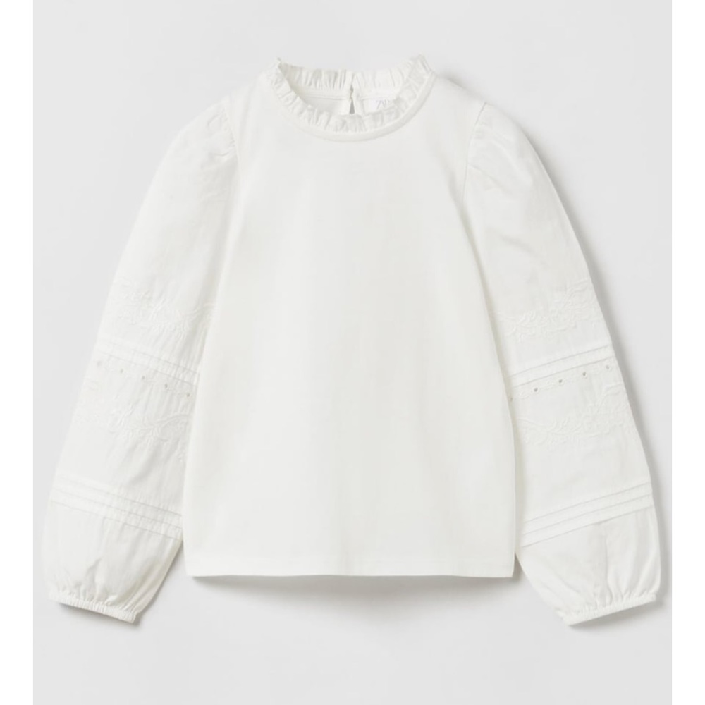 ZARA Kids Embroidery Shirt Top Blouse